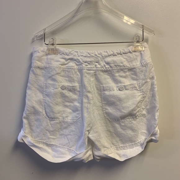 Vince 100% linen button down white shorts - Picture 5 of 6